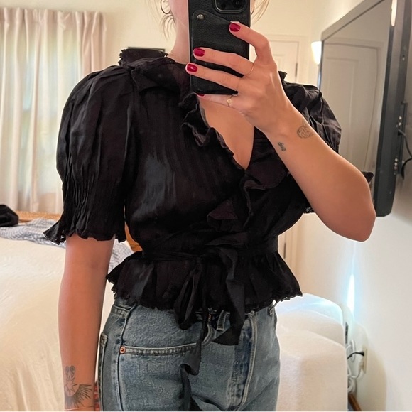 Dôen Black Thames Top XXS - NWT - Picture 3 of 3